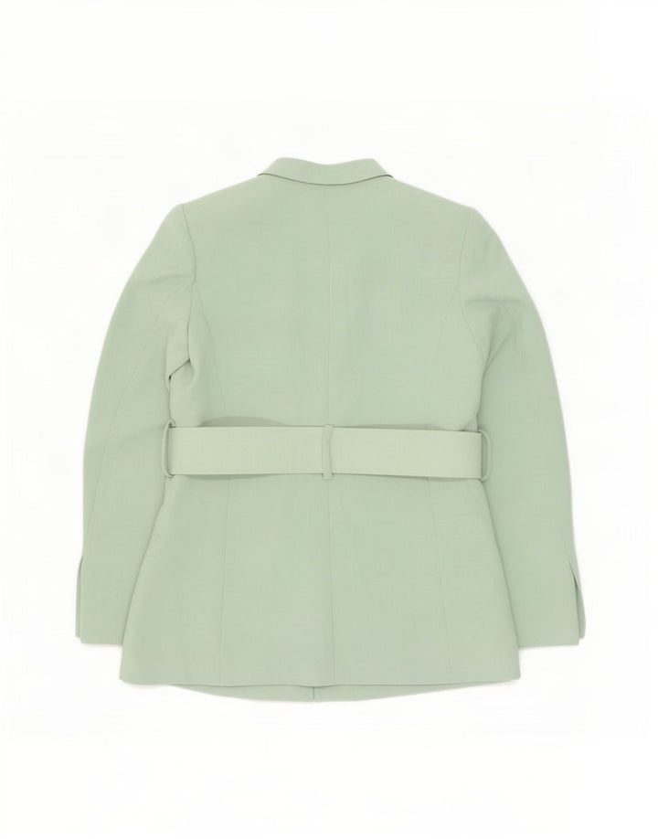 Jaqueta blazer feminina Zara UK 14 poliéster verde médio