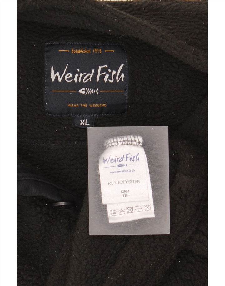 Weird Fish Mens Button Neck Fleece Jumper XL Poliéster Preto