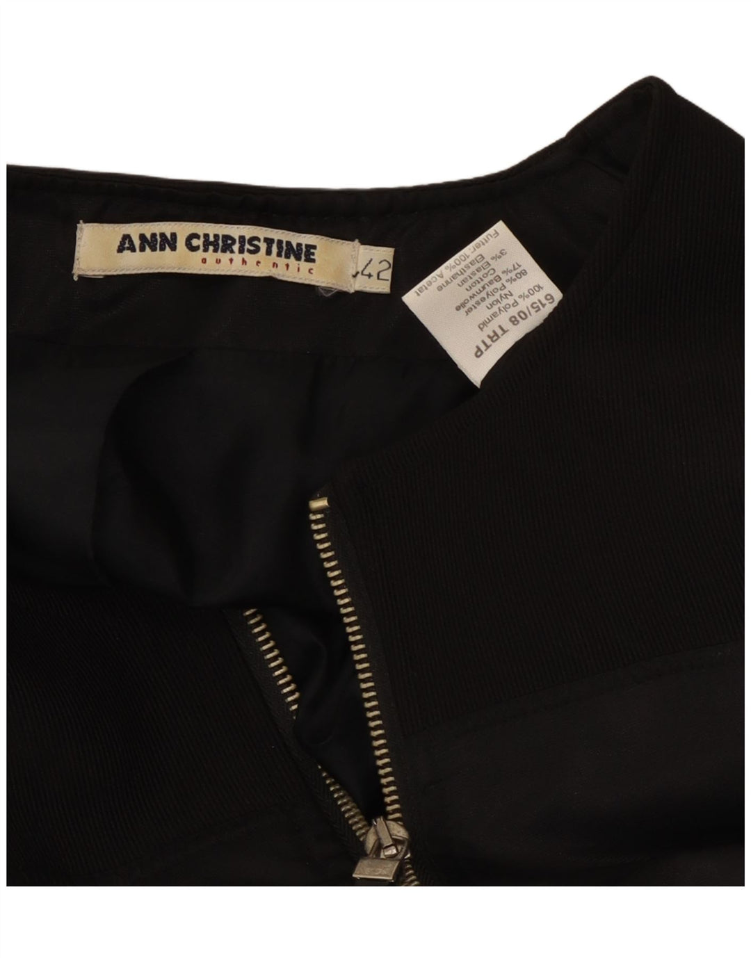 Colete feminino Ann Christine EU 42 grande poliamida preta