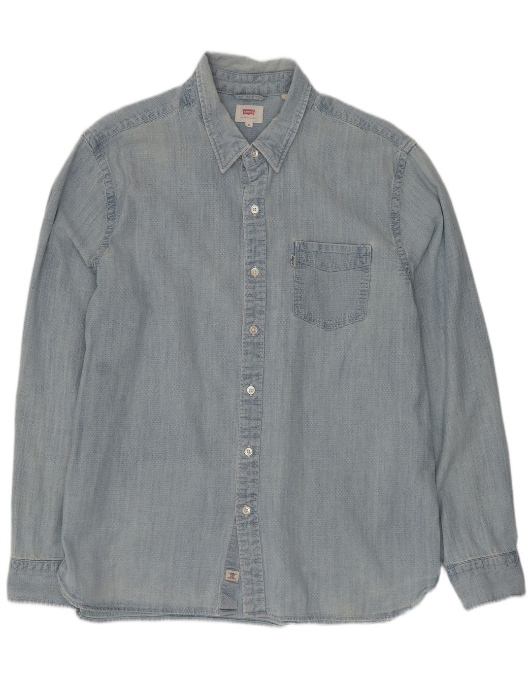 Camisa masculina Levi's XL azul algodão