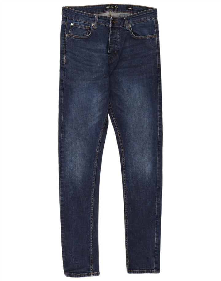 Bench Mens Skinny Jeans W34 L34 Azul Algodão