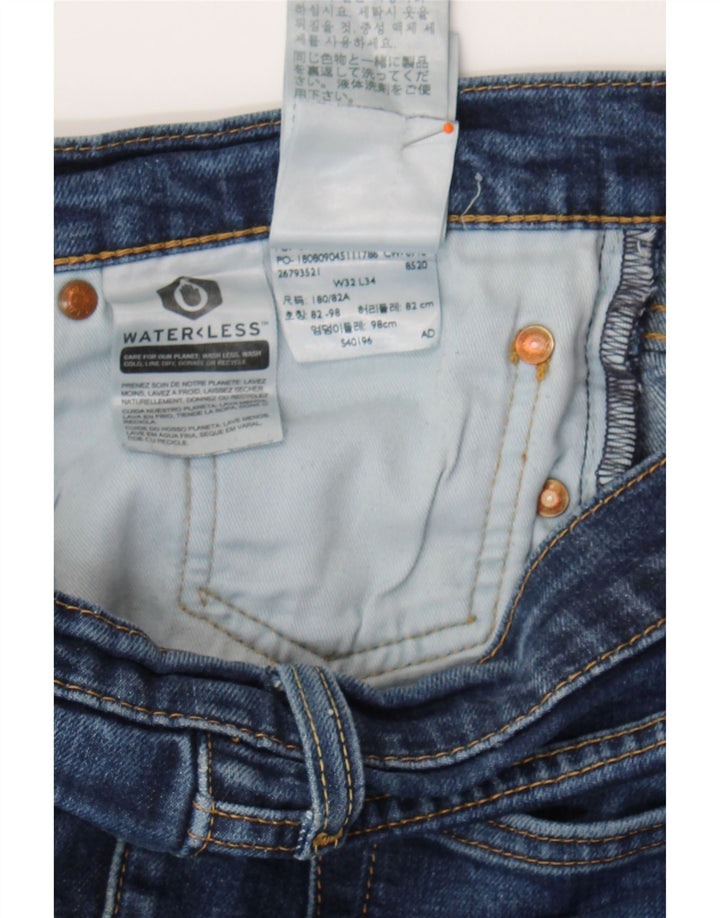 LEVI'S Mens Slim Jeans W32 L34 Blue Cotton Vintage Levi's and Second-Hand Levi's from Messina Hembry 