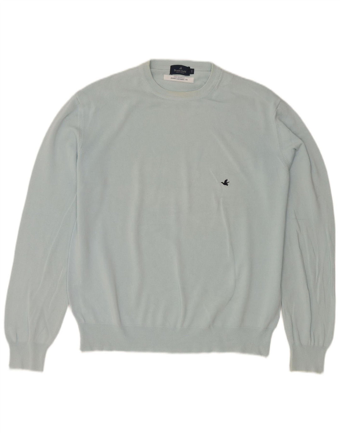 Suéter masculino Brooksfield com gola redonda IT 48 azul médio