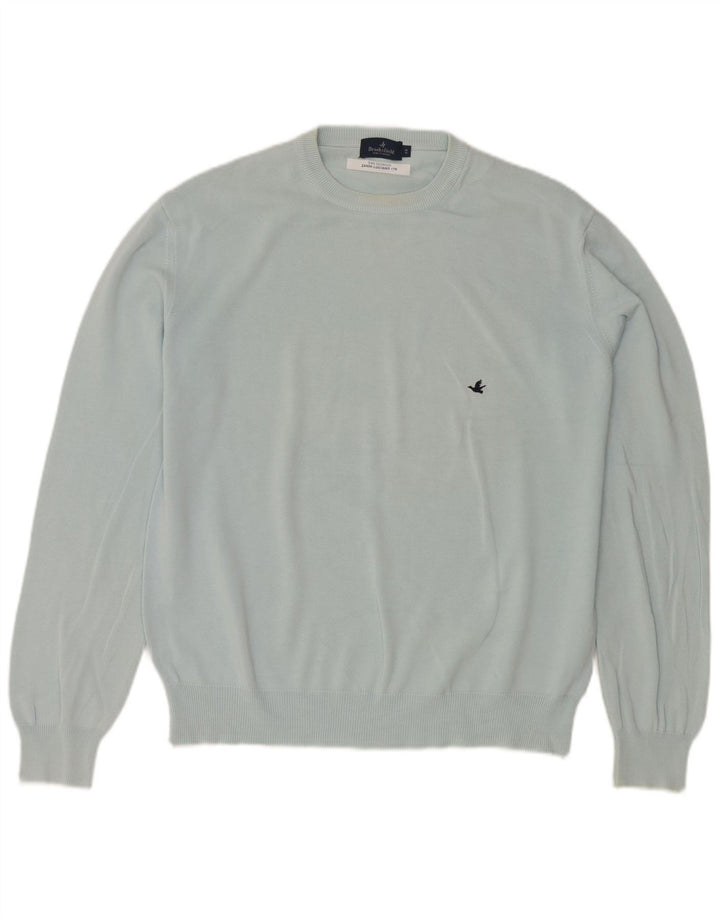 Suéter masculino Brooksfield com gola redonda IT 48 azul médio