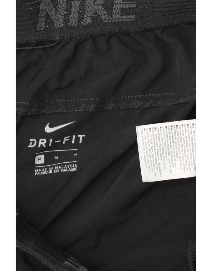 Shorts esportivos masculinos Nike Dri Fit médio preto colorblock poliéster