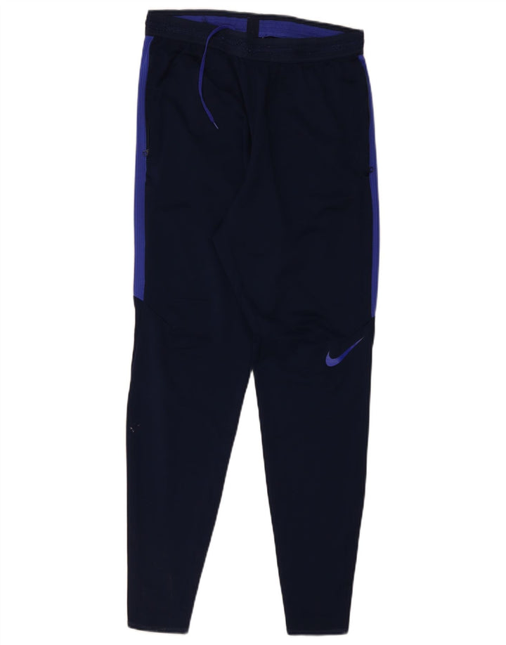 Calça de treino masculina Nike Dri Fit pequena azul marinho colorblock