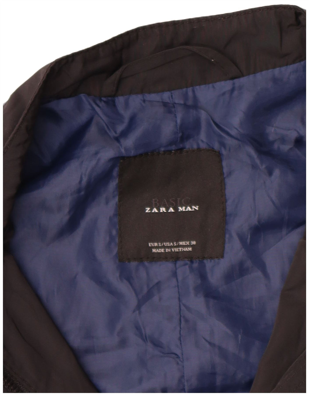 ZARA Mens Bomber Jacket UK 36 Pequeno Poliéster Preto