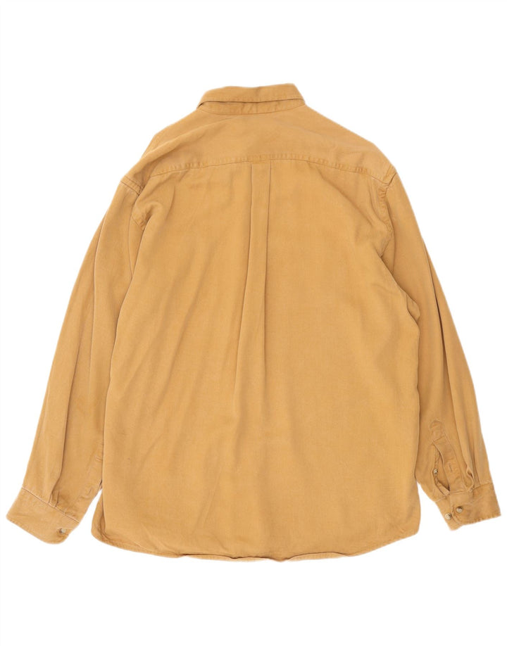 Camisa masculina Marks & Spencer grande bege Lyocell