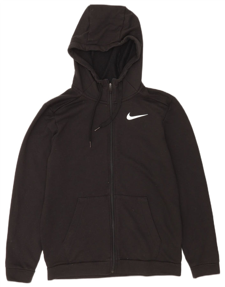 Suéter Nike masculino Dri Fit Zip com capuz pequeno poliéster preto