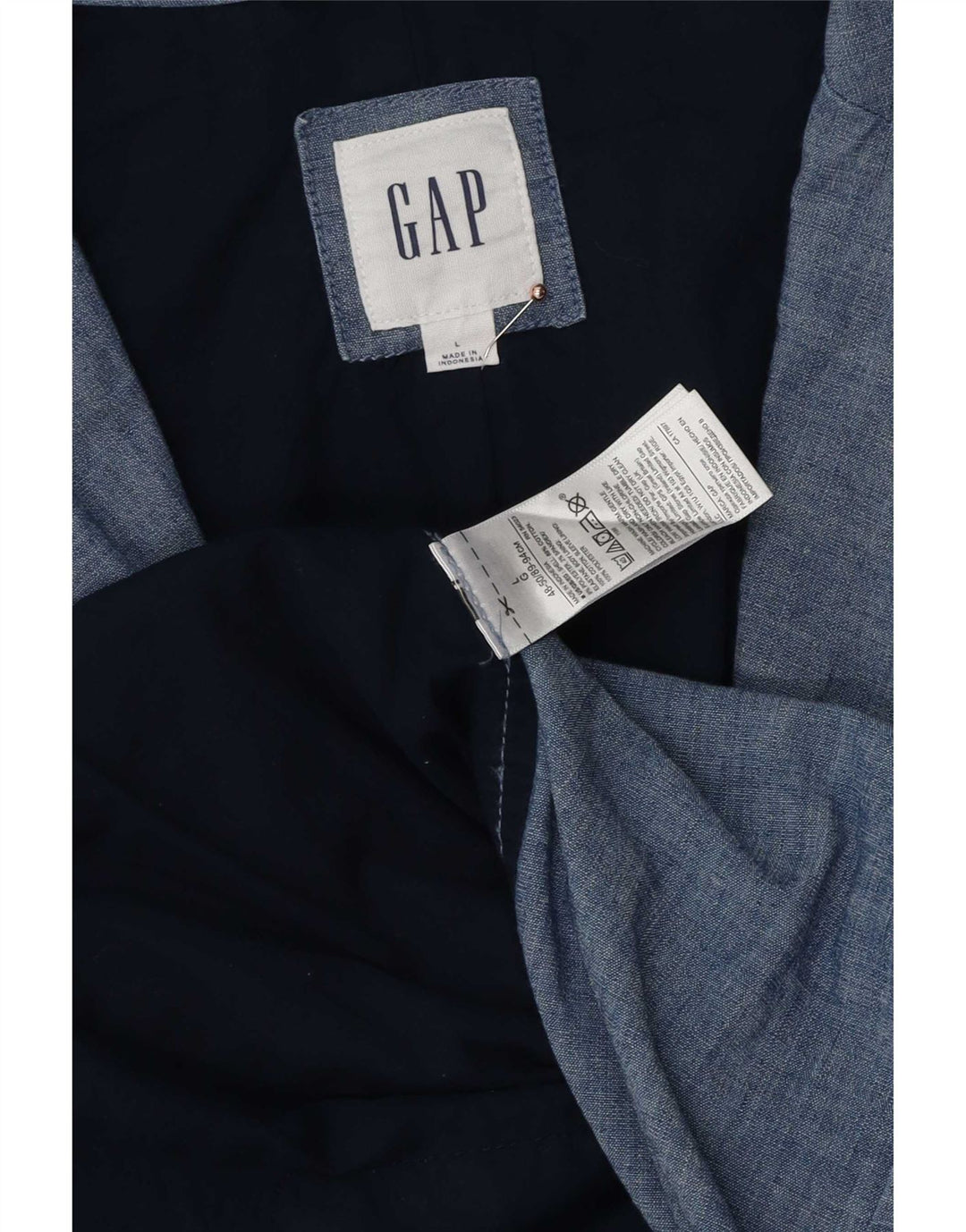 Jaqueta Blazer Masculina Gap com 2 Botões Reino Unido 40 Grande Algodão Azul