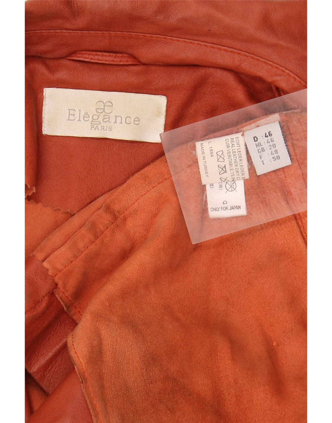 Jaqueta blazer feminina ELEGANCE PARIS com 2 botões Reino Unido 20 2XL couro marrom