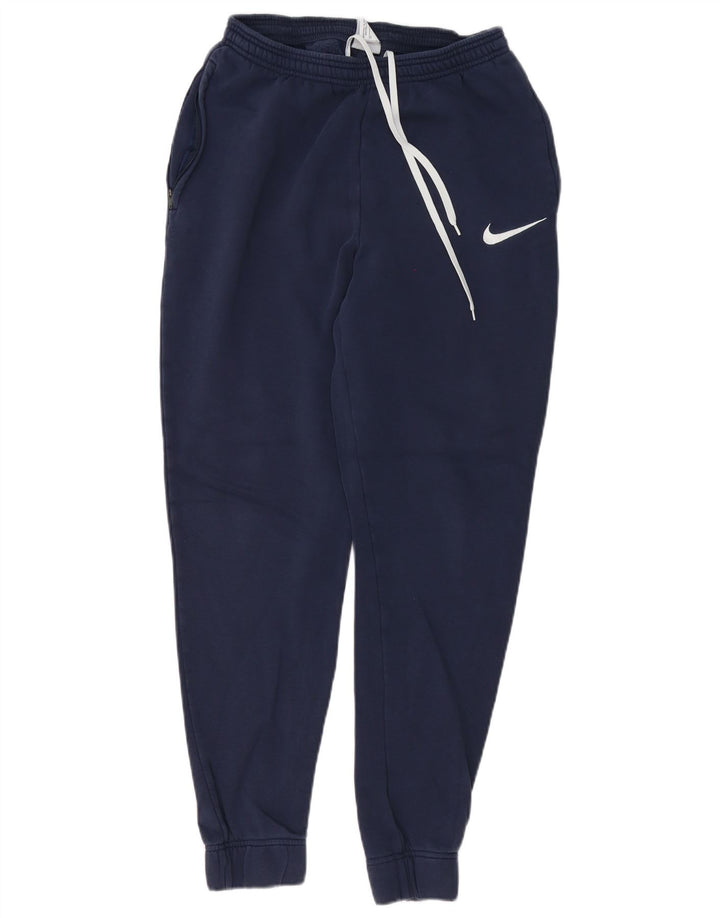 Calça de treino masculina Nike joggers pequeno algodão azul marinho