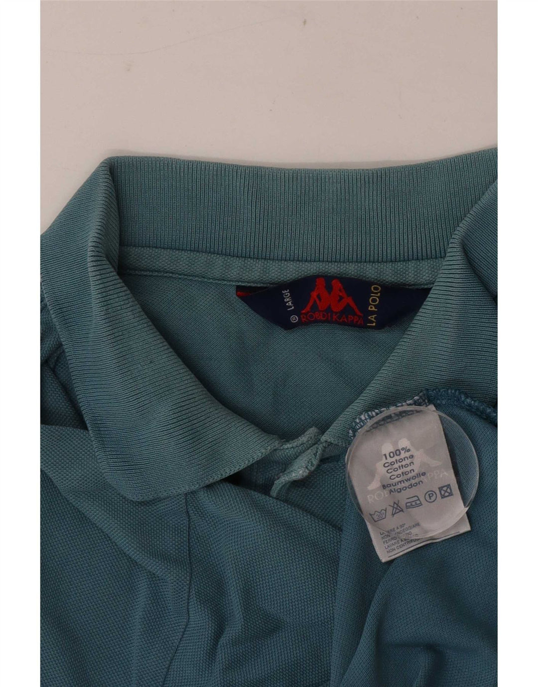 Camisa polo masculina Kappa grande algodão azul