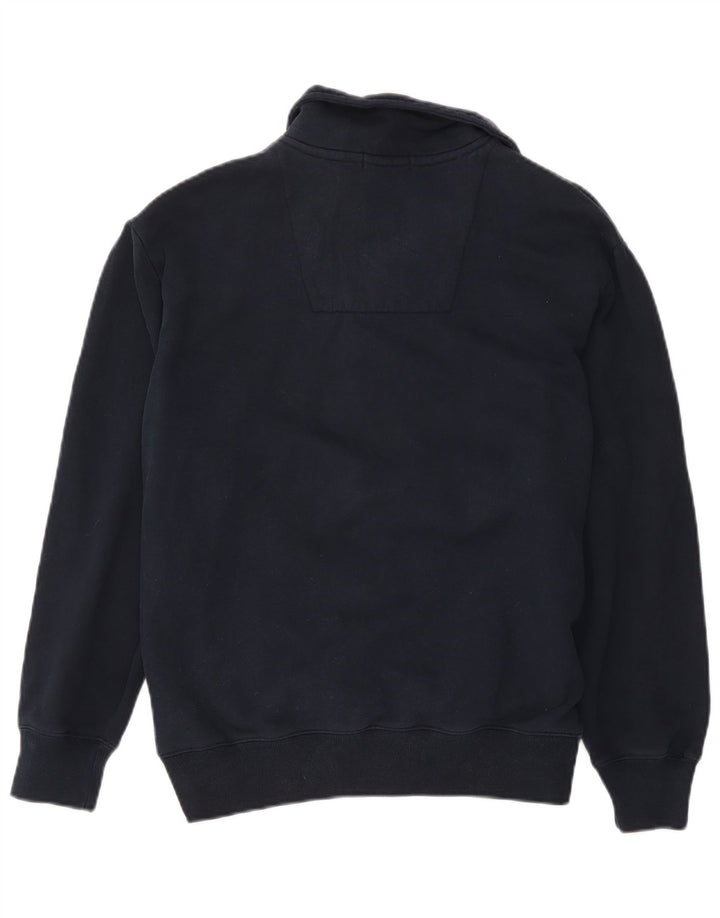 Nautica moletom masculino com zíper e gola alta algodão azul marinho médio