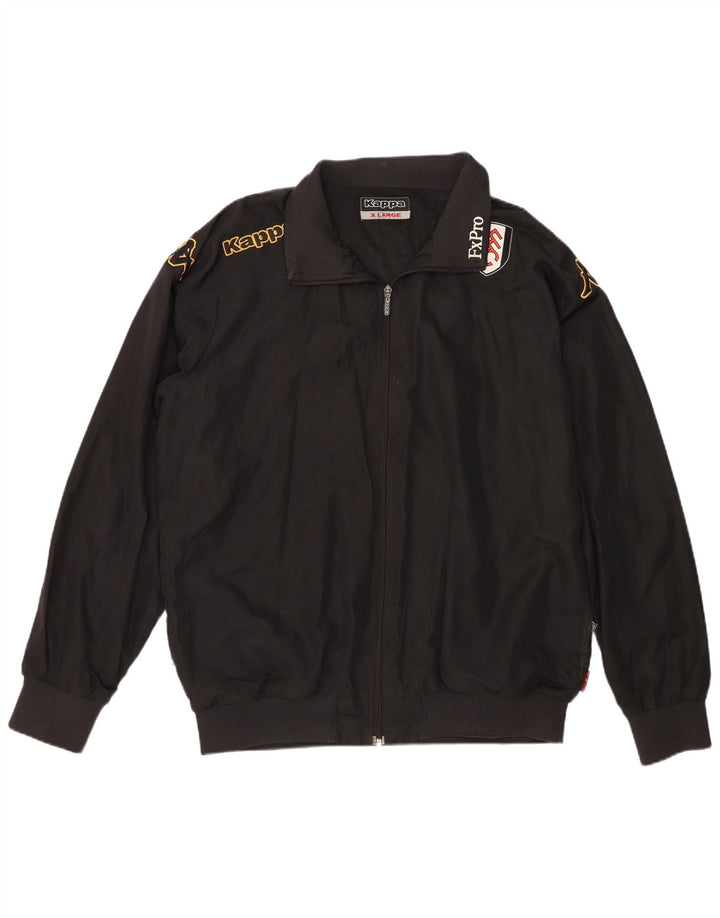 Kappa Mens Graphic Tracksuit Top Jaqueta XL Preto Poliéster