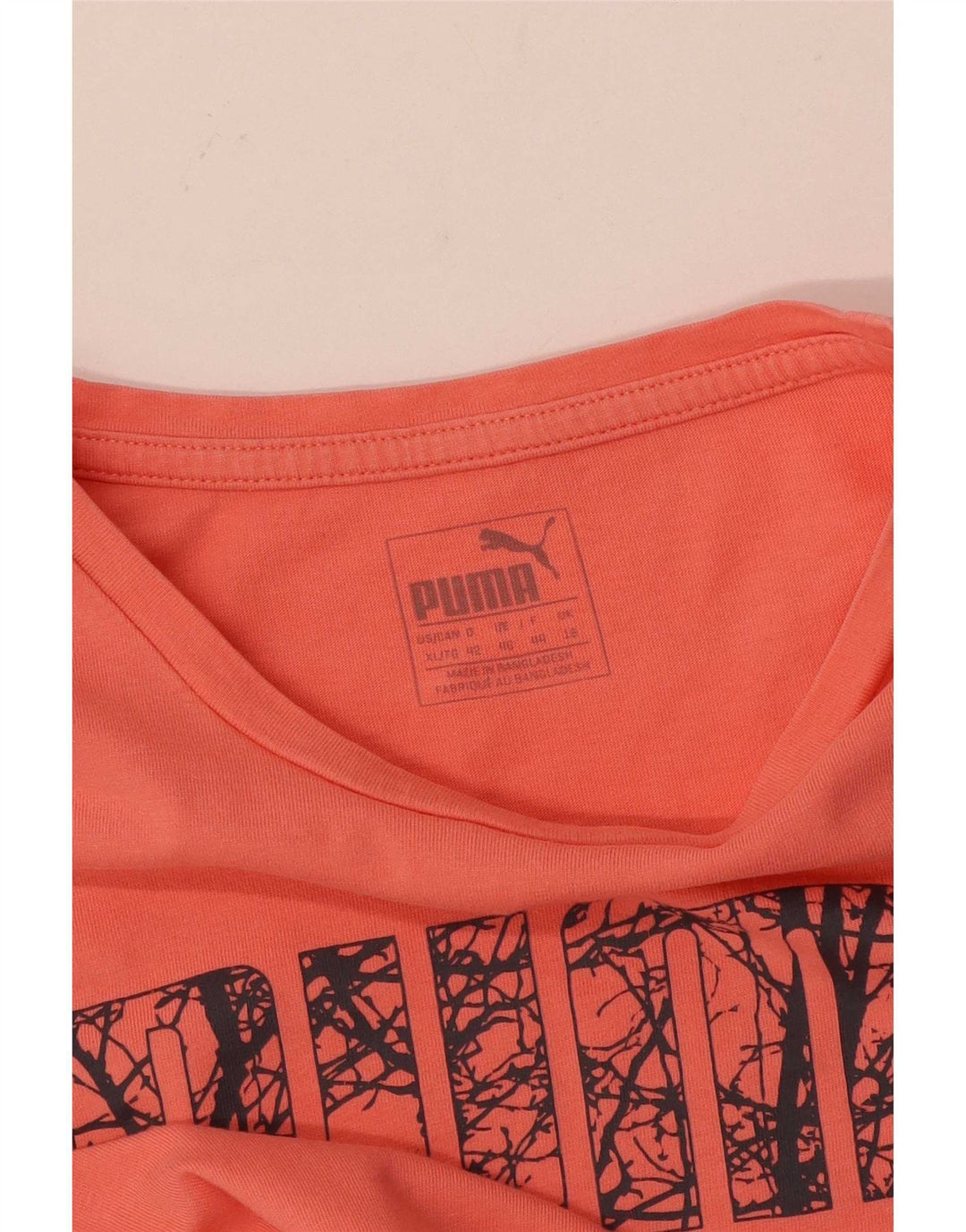 Puma Camiseta Feminina Graphic Top UK 16 Grande Rosa