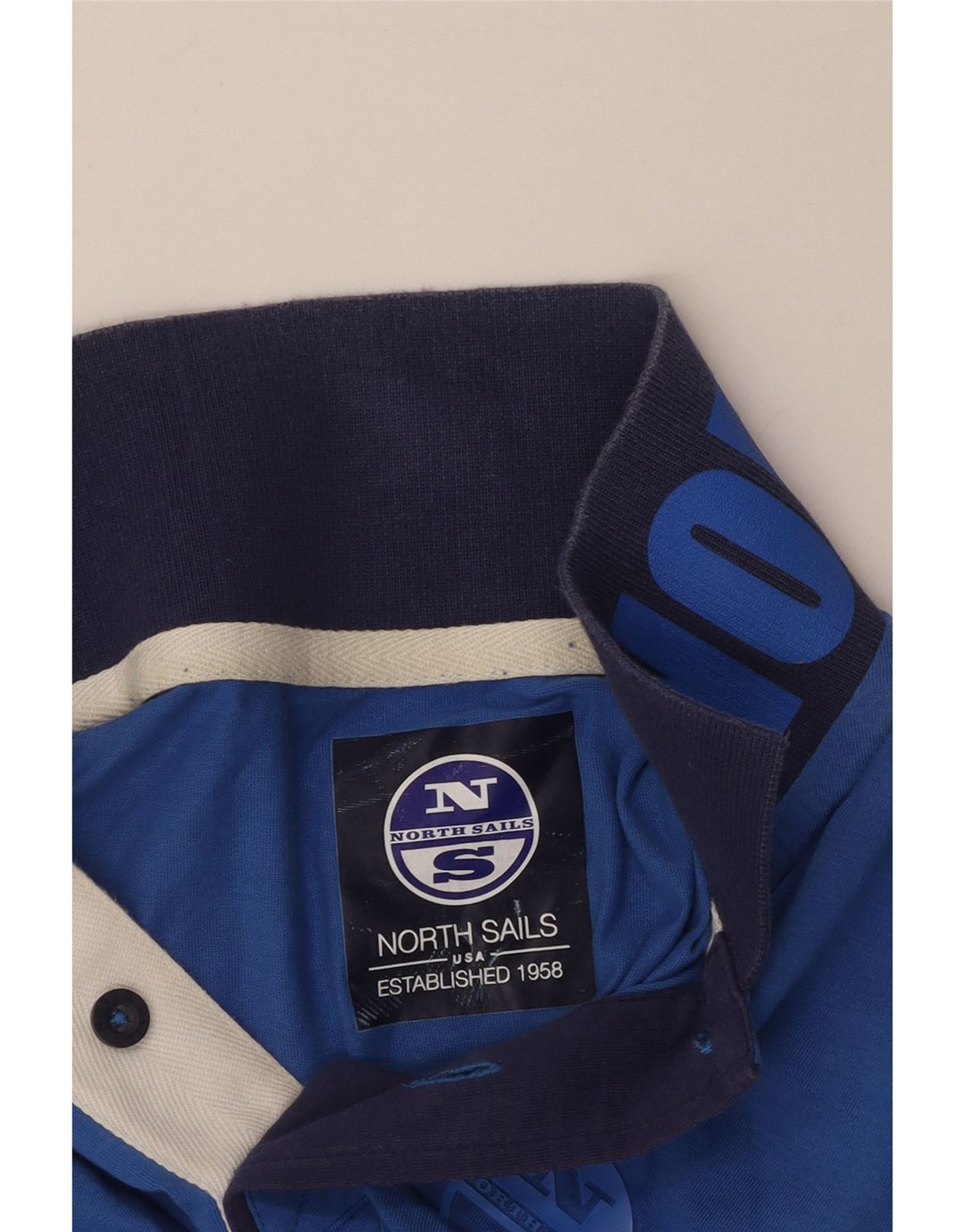 Polo gráfico masculino NORTH SAILS pequeno azul