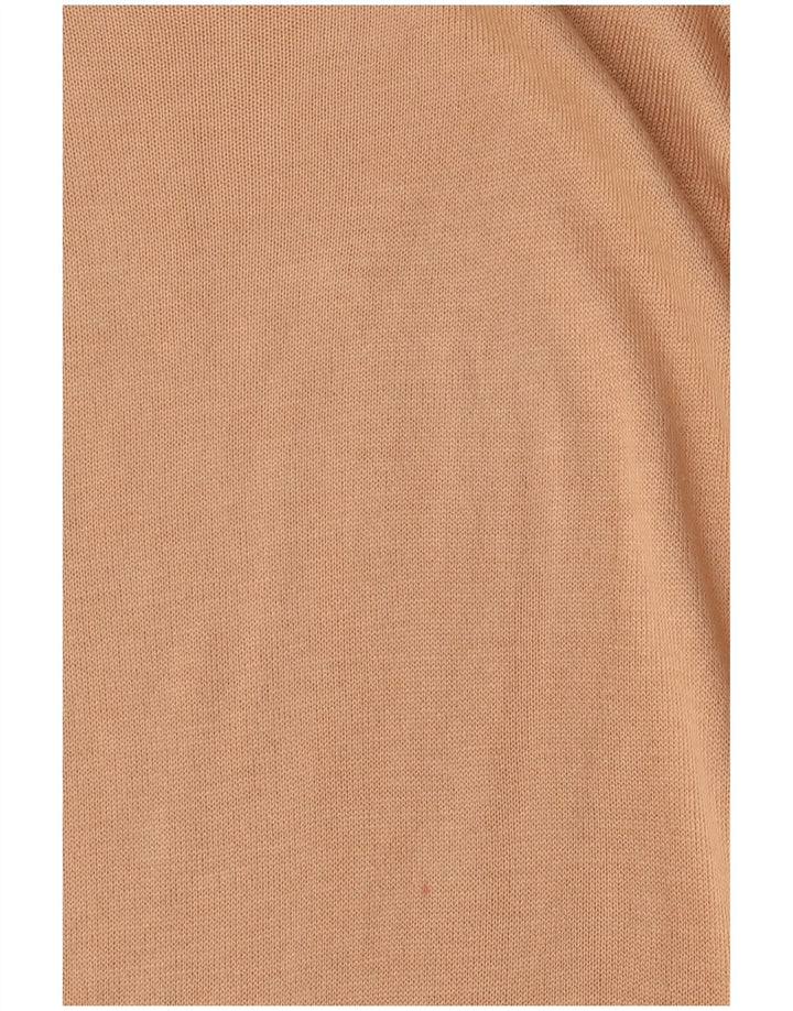 Suéter feminino ZARA com gola canoa Reino Unido 14 médio bege