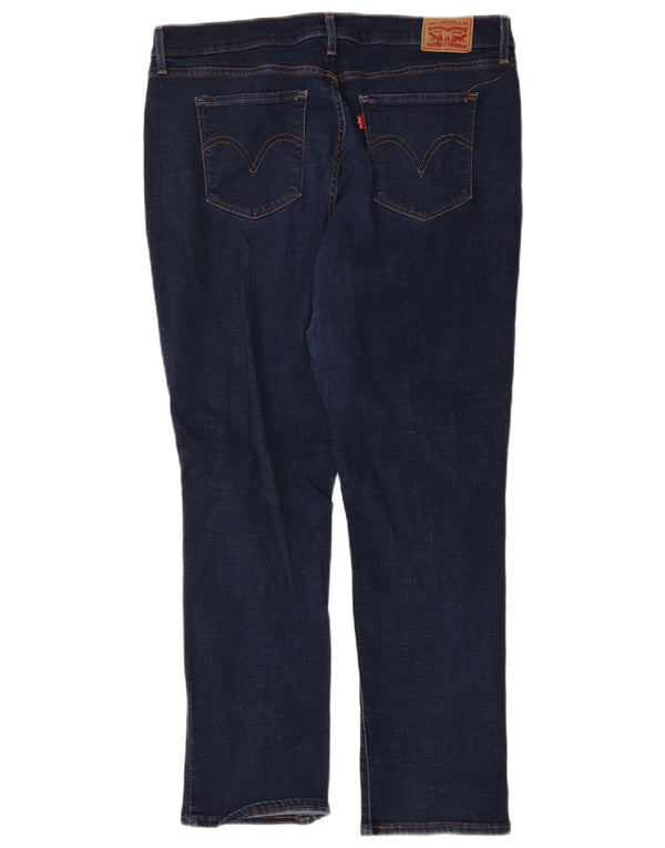 Jeans retos femininos de cintura alta Levi's US 16 2XL W33 L30 Azul marinho