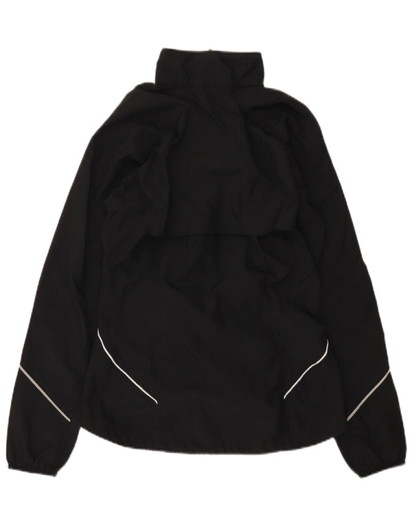 Nike Womens Tracksuit Top Jacket UK 16/18 Grande Preto Poliéster