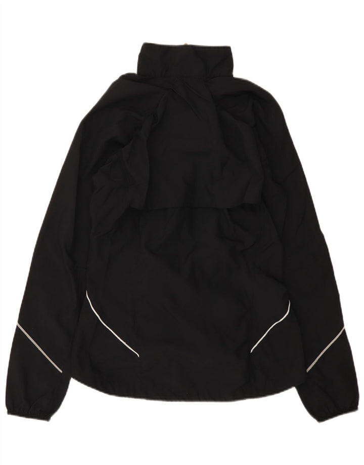 Nike Womens Tracksuit Top Jacket UK 16/18 Grande Preto Poliéster