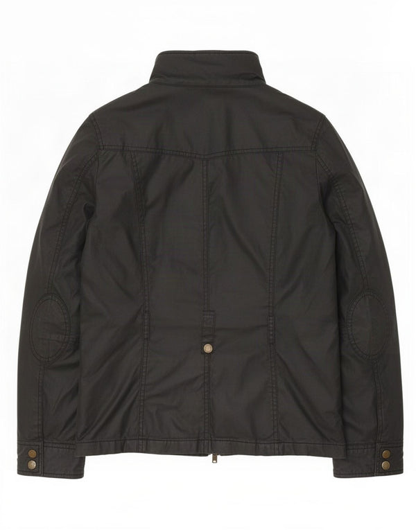 Jaqueta feminina de algodão encerado Oasis UK 6 XS cinza
