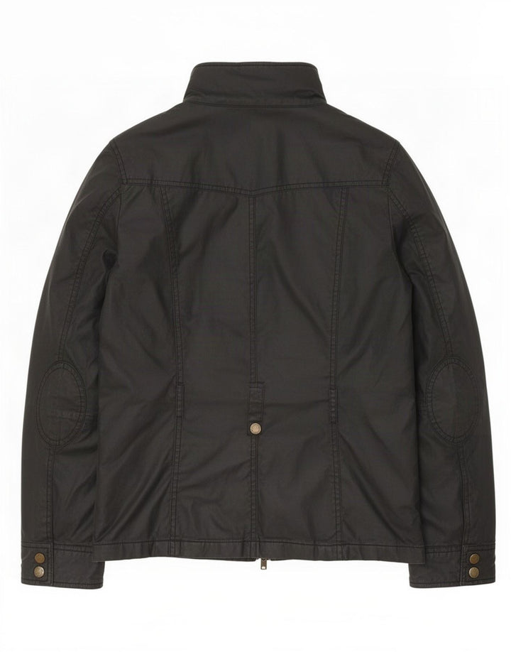 Jaqueta feminina de algodão encerado Oasis UK 6 XS cinza