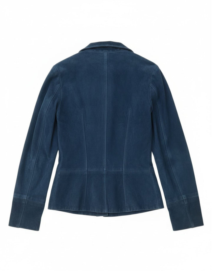 Jaqueta Blazer Vintage Feminina com 2 Botões Reino Unido 4 XS Azul Marinho