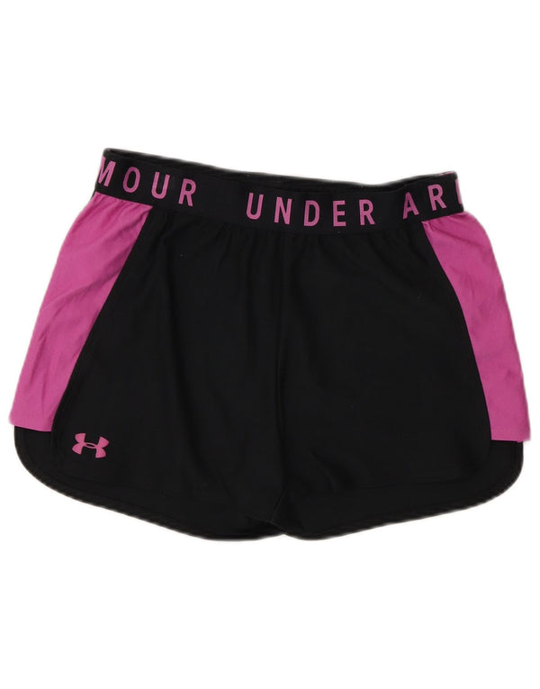 Shorts esportivo feminino Under Armour Heat Gear UK 12 médio preto colorblock