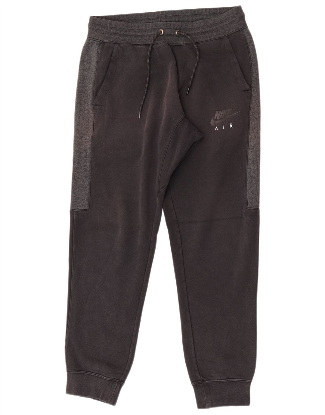 Calça de treino masculina Nike joggers médio preto colorblock algodão