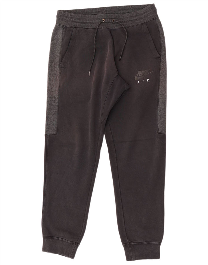 Calça de treino masculina Nike joggers médio preto colorblock algodão
