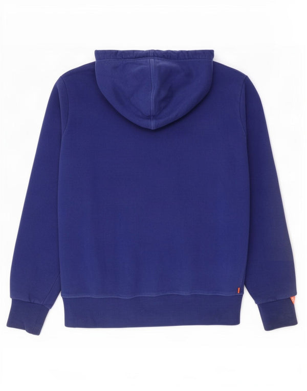 Suéter masculino Superdry com capuz e zíper 2XL algodão azul