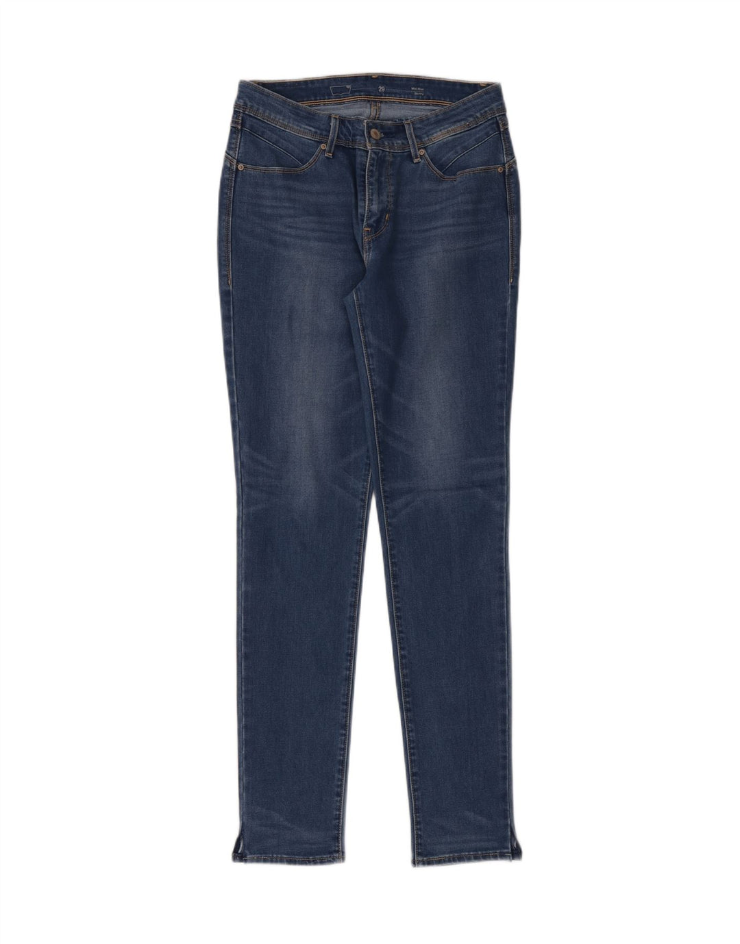 Jeans skinny de cintura média feminino Levi's W29 L32 azul