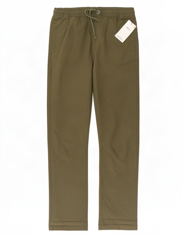 Calças Chino retas para meninos Marks & Spencer 13-14 anos W28 L29 Caqui