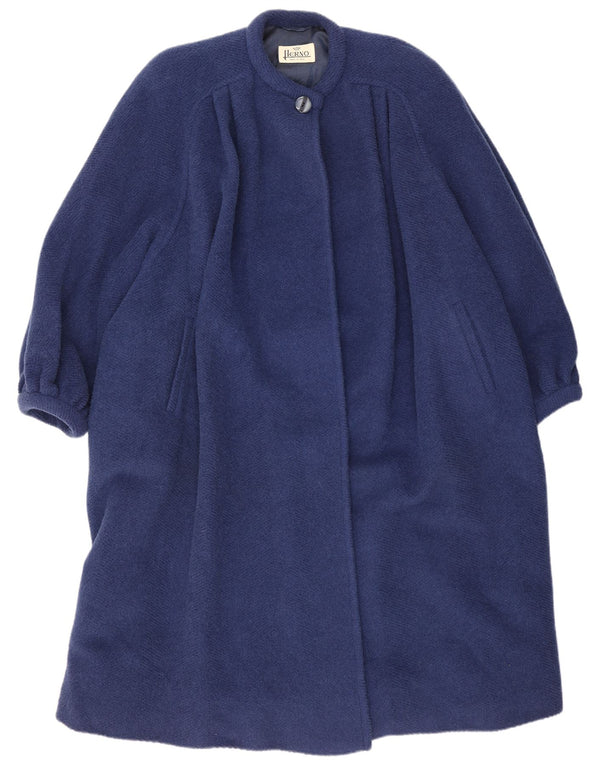 Sobretudo feminino Herno oversized IT 42 lã azul médio