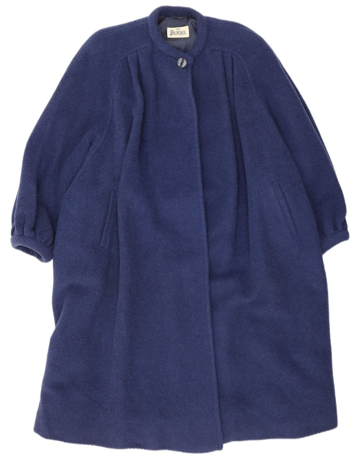 Sobretudo feminino Herno oversized IT 42 lã azul médio