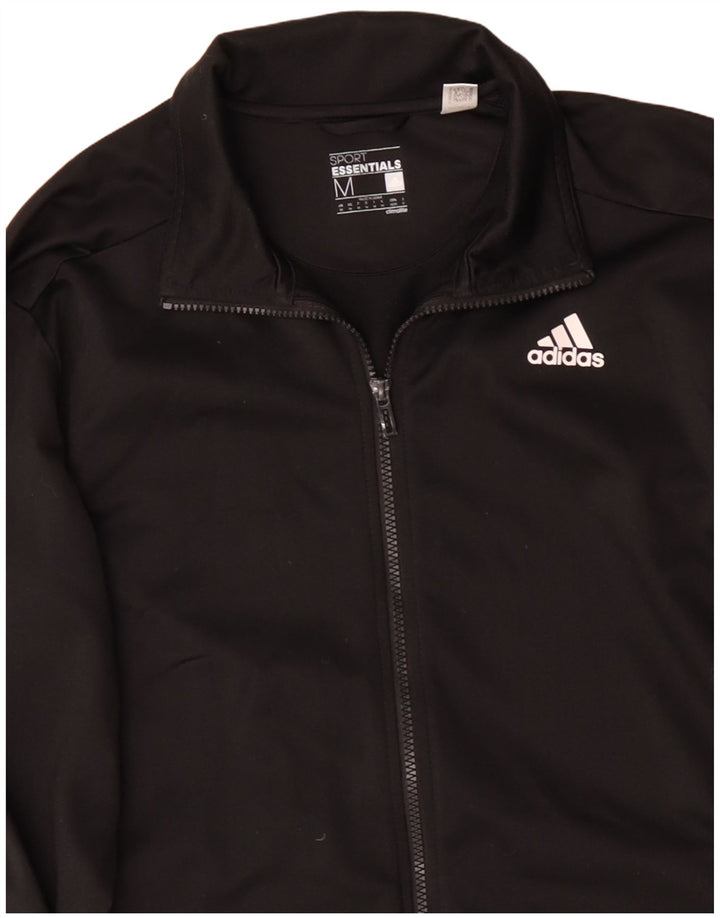 ADIDAS Mens Climalite Tracksuit Top Jacket Médio Preto Poliéster