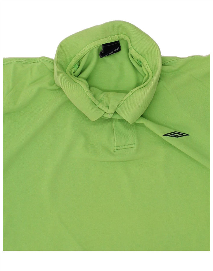 UMBRO Mens Polo Shirt XL Green Cotton Vintage Umbro and Second-Hand Umbro from Messina Hembry 