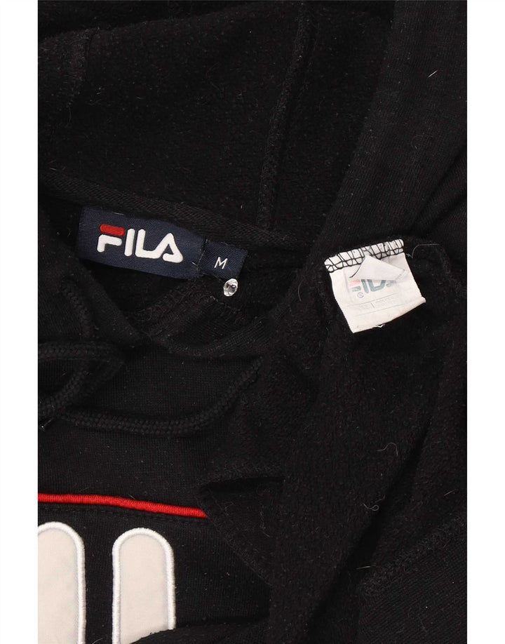 Fila Mens Graphic Hoodie Jumper Médio Preto Listrado Poliéster