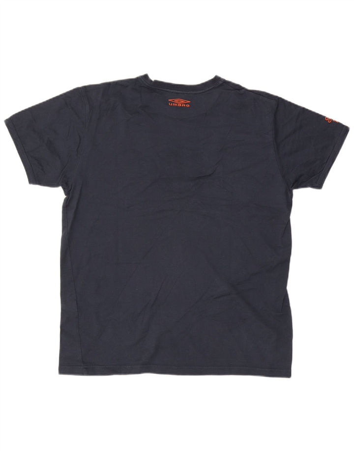 Camiseta gráfica masculina Umbro Top médio algodão azul marinho