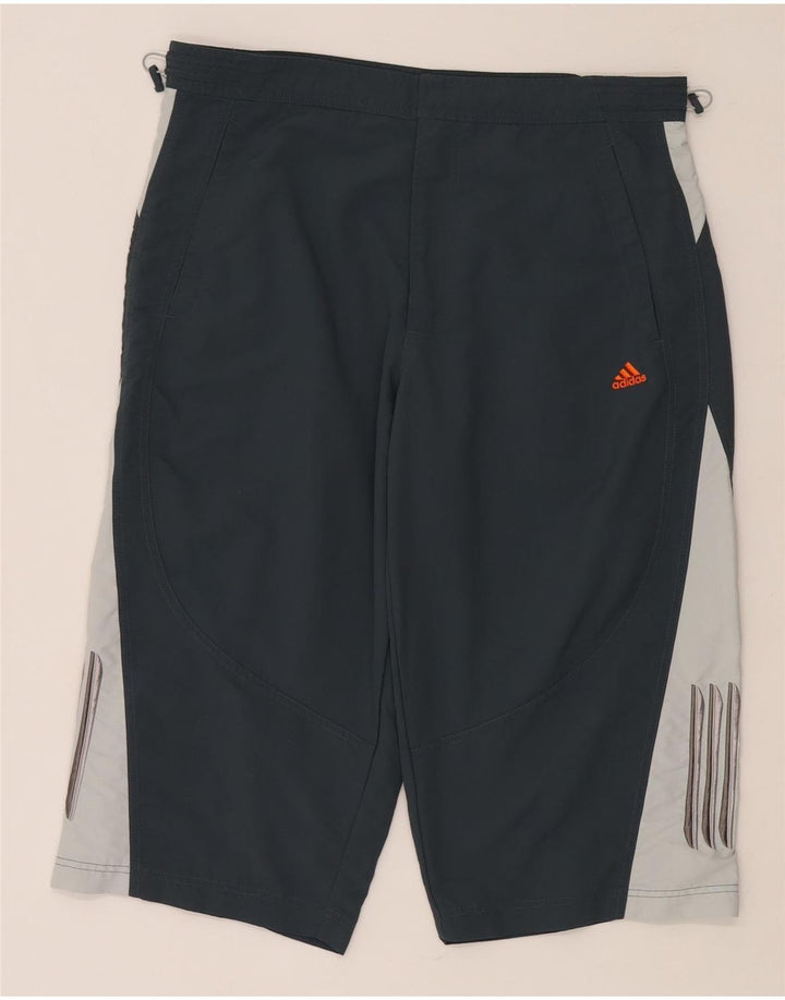 Adidas Mens Bermuda Sport Shorts Médio Azul Colourblock Poliamida