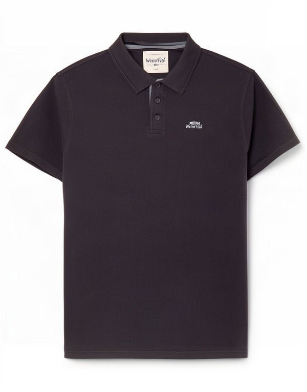 Camisa polo masculina Weird Fish grande algodão azul marinho