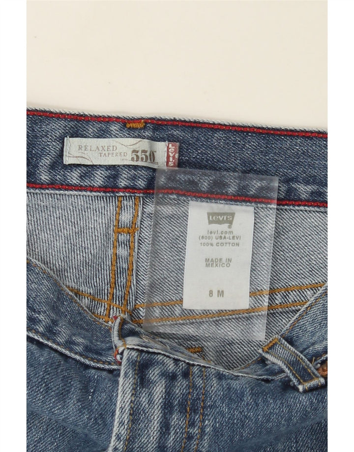 Jeans feminino LEVI'S 550 com ajuste relaxado e cônico EUA 8 médio W28 L30 azul
