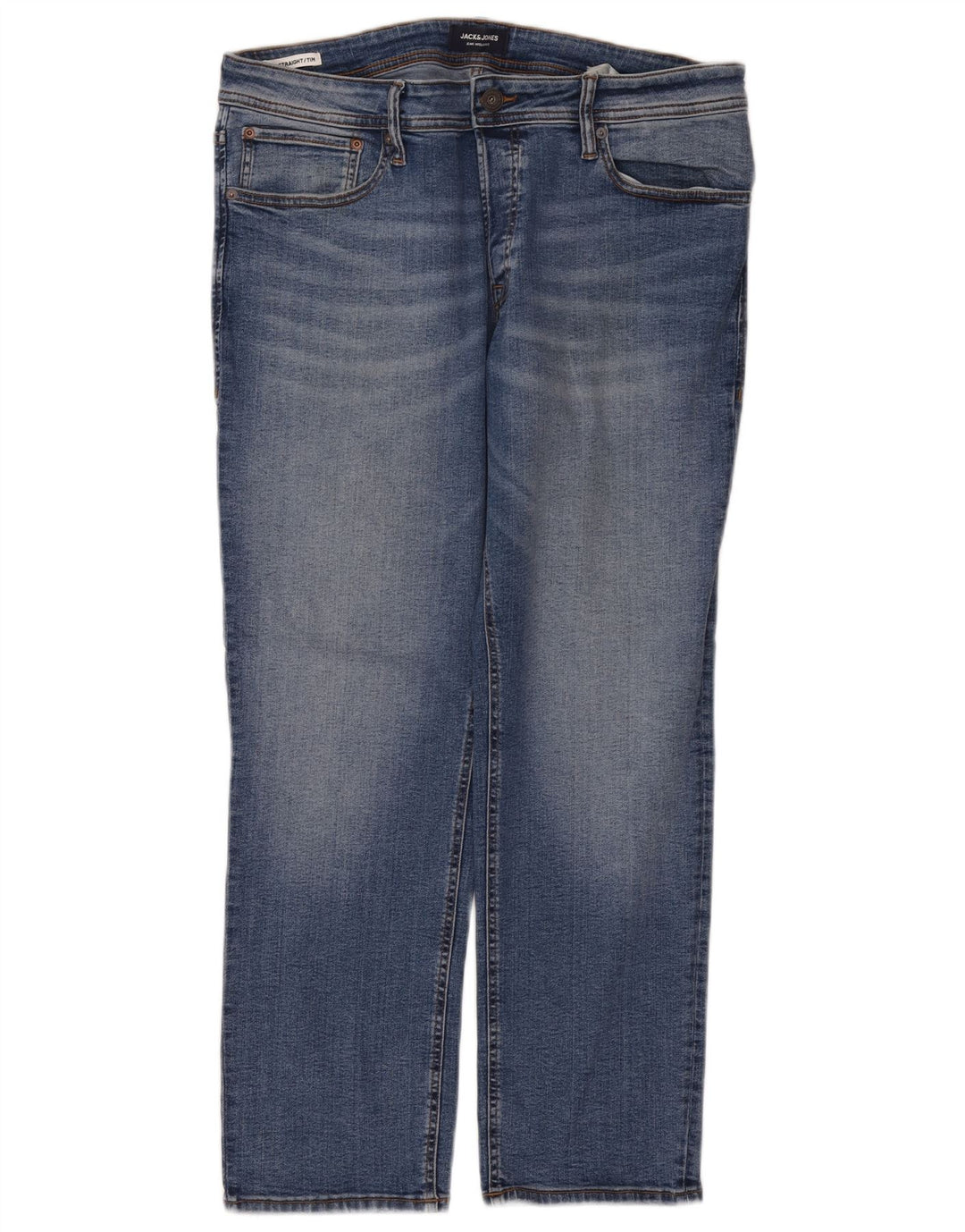 Jack & Jones Masculino Tim Straight Jeans W36 L30 Azul Algodão