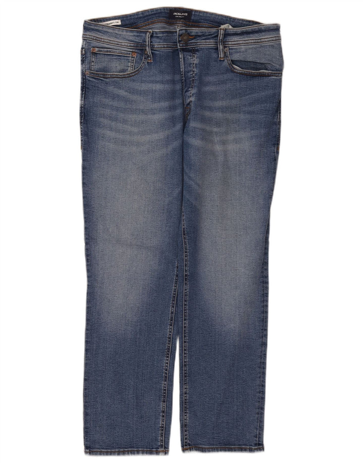 Jack & Jones Masculino Tim Straight Jeans W36 L30 Azul Algodão