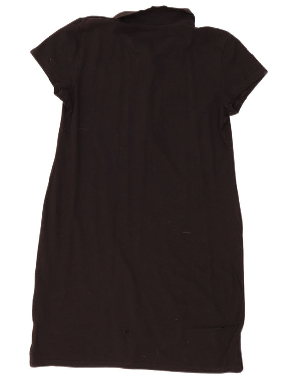 Vestido polo feminino Dkny UK 14 grande algodão preto