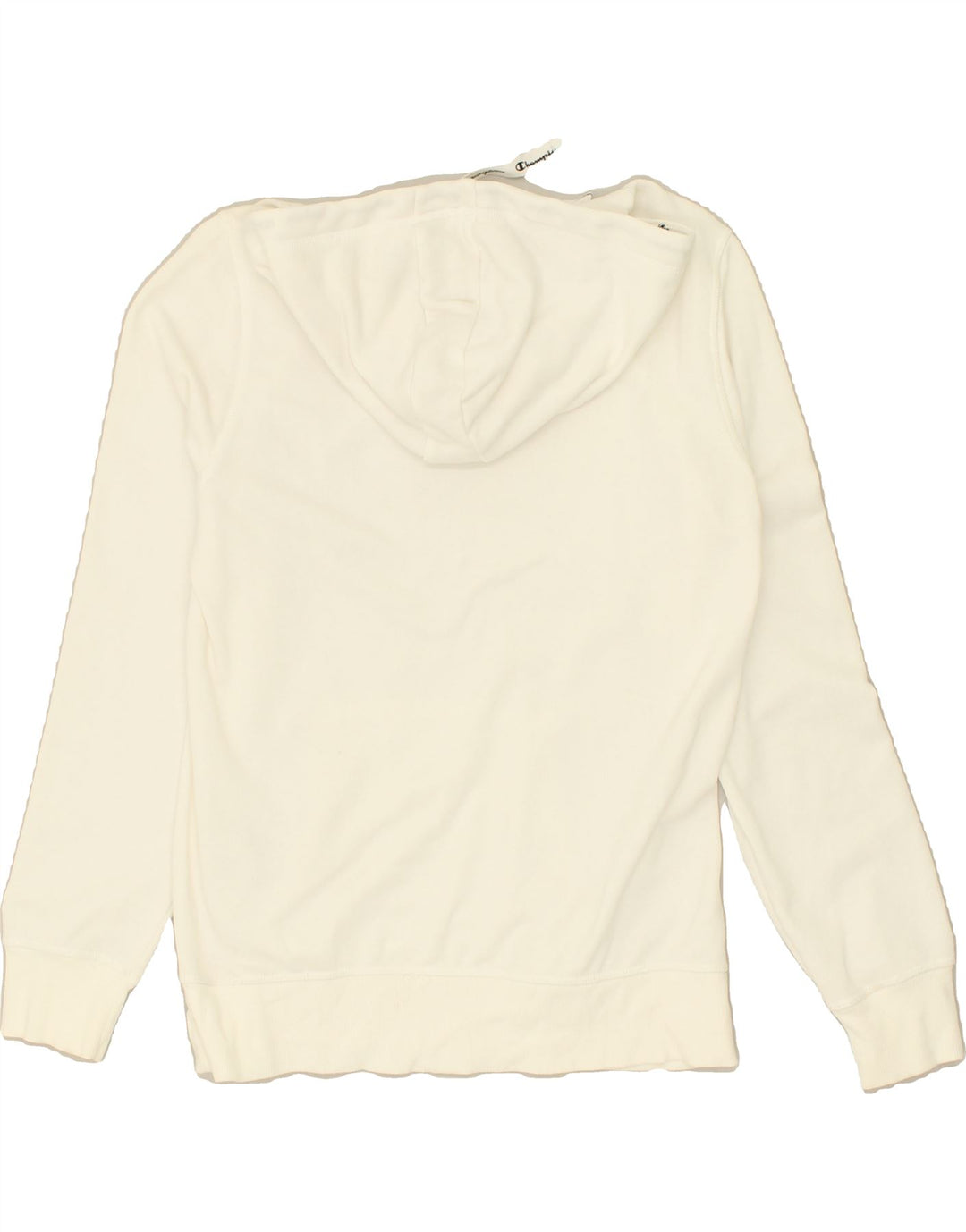 CHAMPION Womens Graphic Hoodie Jumper UK 18 XL White Cotton | Vintage Champion | Thrift | Second-Hand Champion | Used Clothing | Messina Hembry 