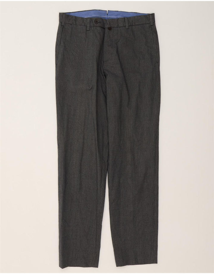 Calça masculina MASSIMO DUTTI EU 40 médio W31 L31 cinza Houndstooth
