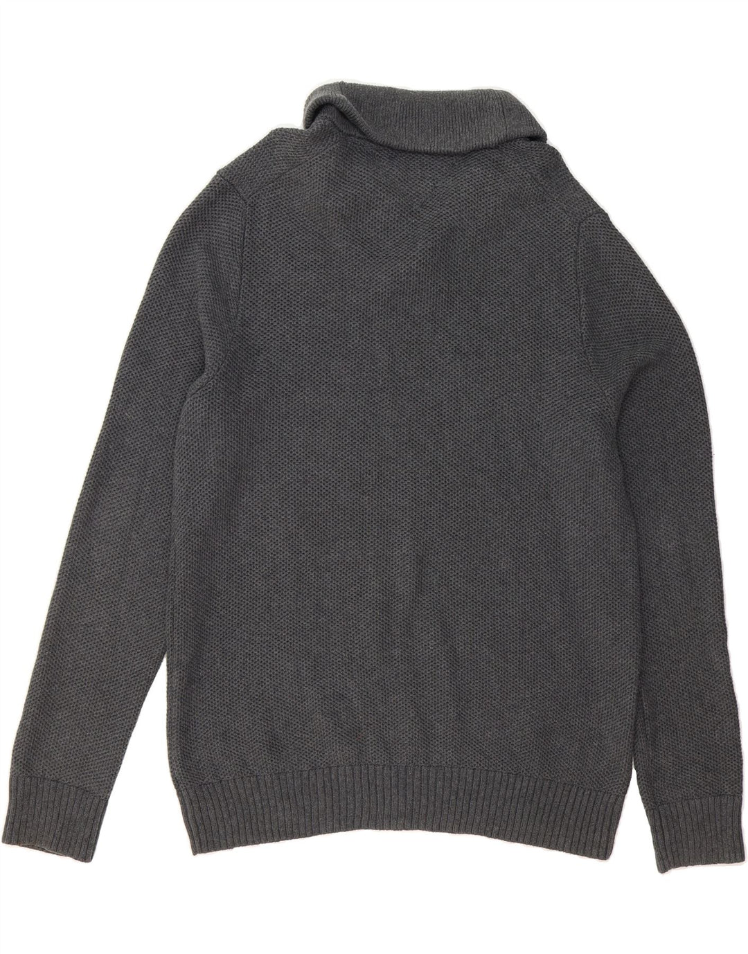 TOMMY HILFIGER Mens Shawl Neck Jumper Sweater XL Grey Cotton Vintage Tommy Hilfiger and Second-Hand Tommy Hilfiger from Messina Hembry 