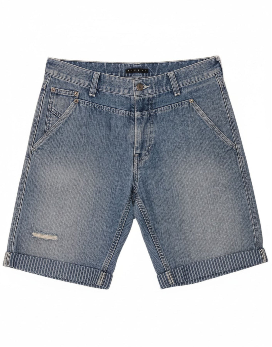 Shorts jeans feminino SISLEY W30 azul médio